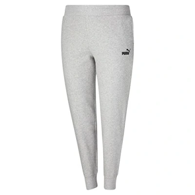 Abbildung von PUMA Damen ESS Sweatpants FL Cl Plus Gestrickte Hosen, Hellgrau meliert Schwarz, XXL