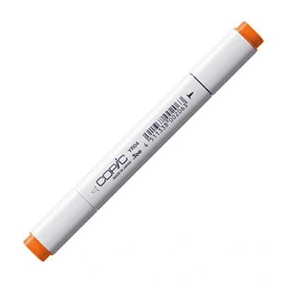 Abbildung von COPIC Classic Marker Typ YR 04, Chrome Orange, professioneller Layoutmarker, mit einer breiten und feinen Spitze