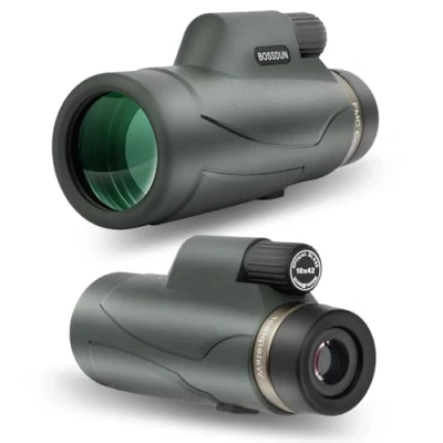 Abbildung von 10x42 Monokular Teleskop mit Stativ Tragetasche Handschlaufe Telefonadapter BAK4 Prisma &amp; FMC Objektiv Wasserdicht für Reisen Vogelbeobachtung Wildtiere Camping Szenerie (DT0018G)