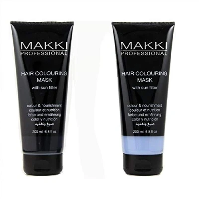Abbildung von Makki semi permanente Haarfärbung Maske farbe und ernährung Grau Silber