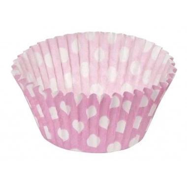 Abbildung von 180 Pünktchen Design Muffinförmchen: Rosa / Polka Dot Muffin Cases: Pink
