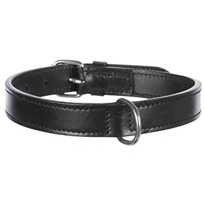 Abbildung von Trixie Active Lederhalsband, M: 36 43 cm/18 mm, schwarz