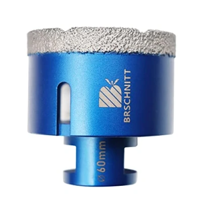Abbildung von Diamant Fliesenbohrer 60mm M14 Diamantbohrer Lochsäge für Fliesen Porzellan Keramik Marmor Granit Bohrungen, Winkelschleifer