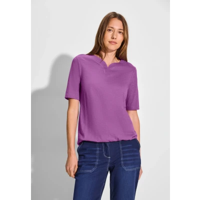 Abbildung von Cecil Kurzarm Bluse, Damen, Größe: Large, Lila