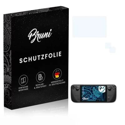Abbildung von Bruni Schutzfolie kompatibel mit Steam Deck Folie, glasklare Displayschutzfolie (2er Set)