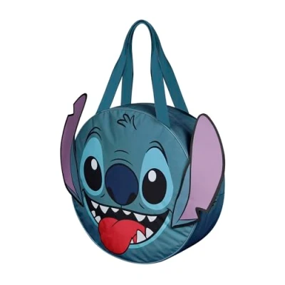 Abbildung von Disney Lilo und Stitch Face Jumbo Strandtasche, Blau, 53 x 50 cm, Kapazität 42 L