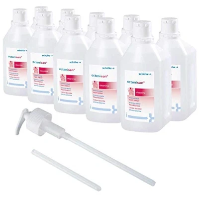 Abbildung von 10x 1000 ml Schülke Octenisan® Waschlotion Reinigungslotion Flüssigseife, mit Allantoin, Dosierpumpe