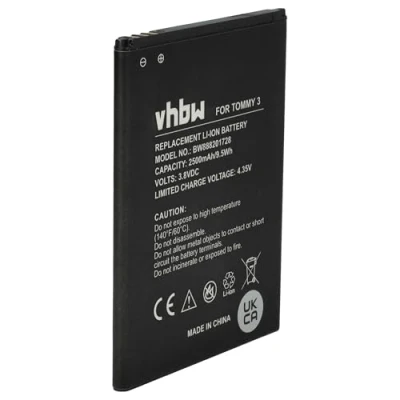 Abbildung von vhbw Akku kompatibel mit Wiko Tommy 3 Handy Smartphone Telefon (2500mAh, 3,8V, Li Ion)
