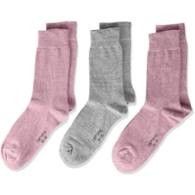 Abbildung von Camano Mädchen 3701 Socken, Rosa (Chalk Pink Melange 4300), 31 34 (3er Pack)