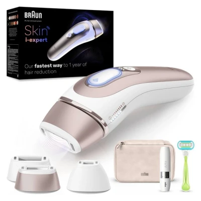 Abbildung von Braun IPL Haarentferner Smart Skin i·expert PL7249, 3 Aufsätze für Gesicht &amp; Körper, Venus Rasierer, Mini Rasierer