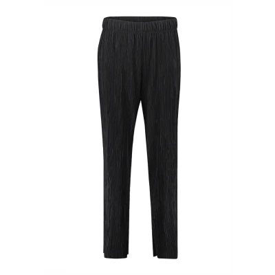 Abbildung von Cartoon Casualmit Plissee Stoffhose, Damen, Größe: 40, Schwarz