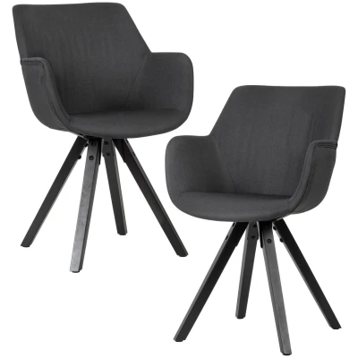 Abbildung von 2er Set Esszimmerstuhl 85 x 64 58 cm Schwarz