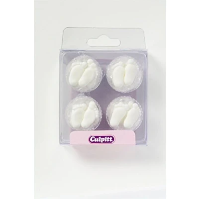 Abbildung von Baby Feet Cake Decorations White