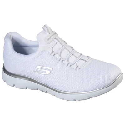 Abbildung von Skechers Damen 12980 Sneaker, White Silver, 35 EU