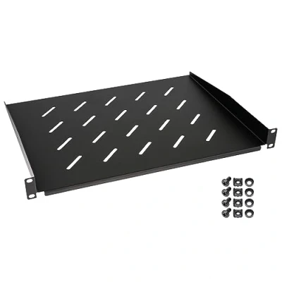 Abbildung von HMF 65499 Fachboden für Serverschrank 19 Zoll 1 HE 350 mm Tiefe Schwarz