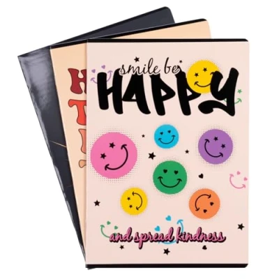 Abbildung von gimboo Schulheft/Format A4 32/32 Blatt Kariert/Mixed 3er Packung 3 Stück/Packung Motive Sortiert/für Kinder zur Einschulung für Grundschüler/mit Rand/Weiße Karten/Blau Kariert