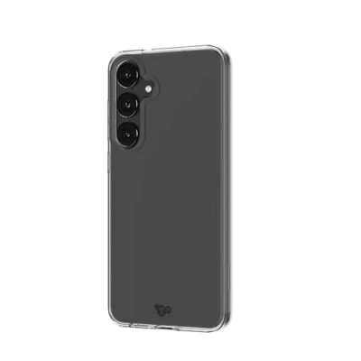 Abbildung von tech21 Evo Lite Clear Hülle für Samsung Galaxy S24+, Halbtransparent, Einfache Telefonhülle, TPU und Biologisch abbaubar, Fallschutz: 2,4m