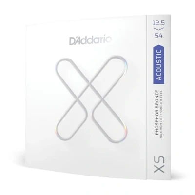 Abbildung von D&#039;Addario Gitarrensaiten XS Phosphor Bronze beschichtete Saiten Für Akustikgitarre XSAPB12554 6 saitige Gitarren 12,5 54, Light Plus