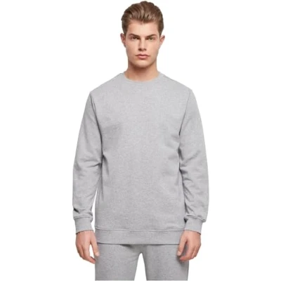 Abbildung von Build Your Brand Herren BB003 Basic Crewneck Sweatshirt, Heather Grey, 4XL