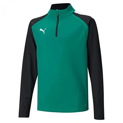 Abbildung von puma Teamliga Langarmshirt für Kinder, Größe: 128, Pepper green black