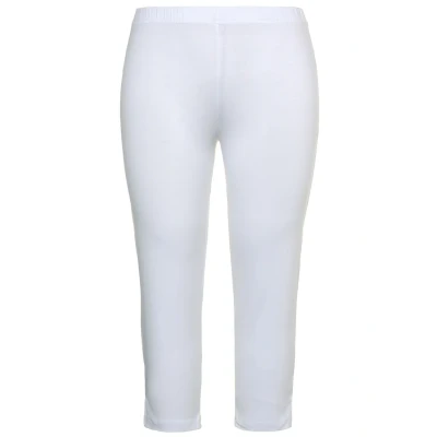 Abbildung von Ulla Popken Klassisch IN UNI Enganliegende Leggings Hosen, Damen, Größe: 58/60, Weiß