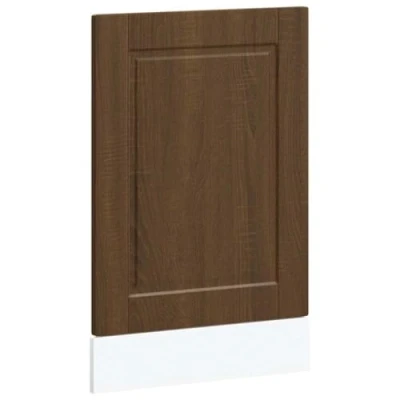 Abbildung von vidaXL Geschirrspülerblende Porto Braun Eichen Optik 45x1,5x67 cm, Geschirrspüler Frontblende, Verkleidung, Geschirrspülerfront