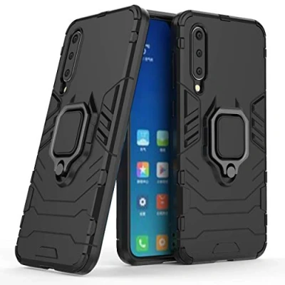 Abbildung von Kompatibel mit Xiaomi Mi 9 SE Hülle, Ring Ständer Magnetischer Handyhalter Auto Caseme Schutzhülle Case für Mi9 (Schwarz)