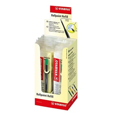 Abbildung von Kugelschreiber Großraummine STABILO Ballpoint Refill 10er Pack grün