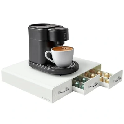 Abbildung von Navaris Kapselspender Kapselhalter Aufbewahrungsbox für Nespresso &amp; CBTL Kapseln