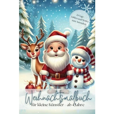 Abbildung von Weihnachtsmalbuch für kleine Künstler ab 4 Jahre: Weihnachtlicher Ausmalspaß / Adventskalender Kinder Jeden Tag bis Weihnachten kreativ sein!