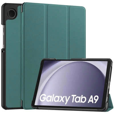 Abbildung von Trifold Klapphülle für das Samsung Galaxy Tab A9 Dunkelgrün