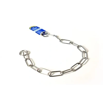 Abbildung von HS SPRENGER Basic Hundehalsband, lang, verchromter Stahl