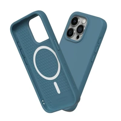 Abbildung von RhinoShield Case kompatibel mit [iPhone 15 Pro Max] SolidSuit MagSafe Stoßdämpfende &amp; schlanke Schutzhülle Premium Finish 3.5 Meter Fallschutz Ozeanblau