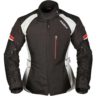 Abbildung von Modeka Motorradjacke Violetta Lady Textiljacke Damen schwarz/hellgrau 38