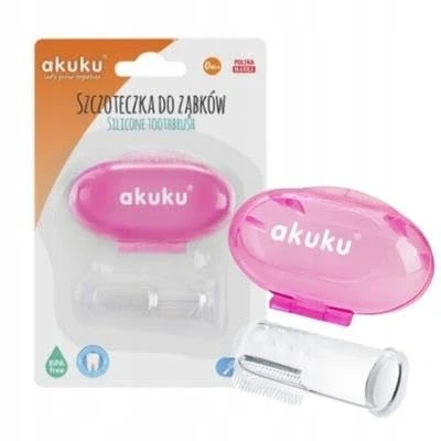 Abbildung von AKUKU Zahnbürste Silikon im Etui pink