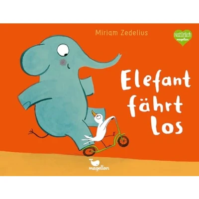 Abbildung von Elefant fährt los: Ein fantasievolles Bilderbuch für Kinder ab 2 Jahren über Fahrzeuge und Erfindungen.