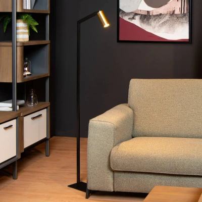 Abbildung von LUCIDE SYBIL Stehlampe Mit Leselampe 1xGU10 Schwarz