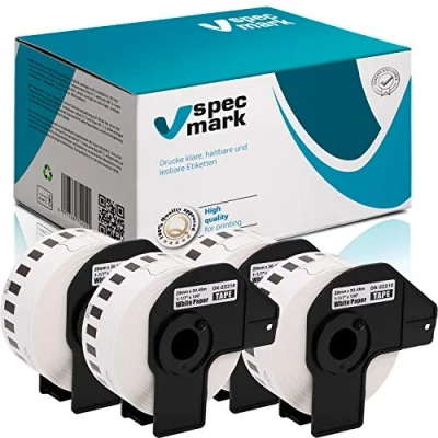 Abbildung von specmark 4 Rollen Endlosetiketten kompatibel mit Brother DK 22210 29mm x 30,48m Etiketten für allen QL Etikettendruckern 570 700 800