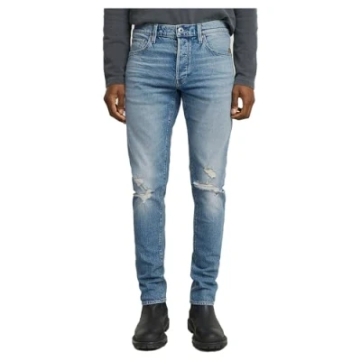 Abbildung von G STAR Herren 3301 Slim Jeans, Blau (Vintage Blue Vapour Destroyed 51001 D936 H103), 30W / 32L