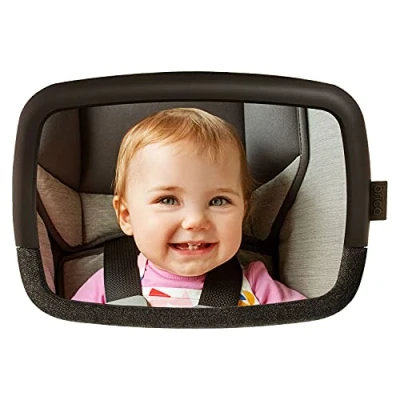 Abbildung von Munchkin Schwenkbarer Baby Rücksitzspiegel, XL Weitwinkel Autospiegel für Babys und Kleinkinder mit Blickrichtung nach hinten, 100 % bruchsicher stoßfest, unentbehrliches Autozubehör