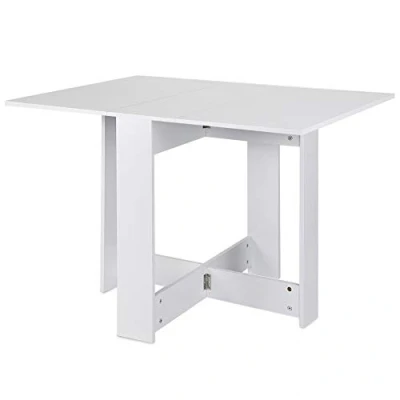 Abbildung von Drumm Klappbarer Küchentisch, Beistelltisch mit Klappflügeln, Finish und Eiche, Klapptisch 2 Klappen, aus Melaminharzbeschichtete Spanplatten