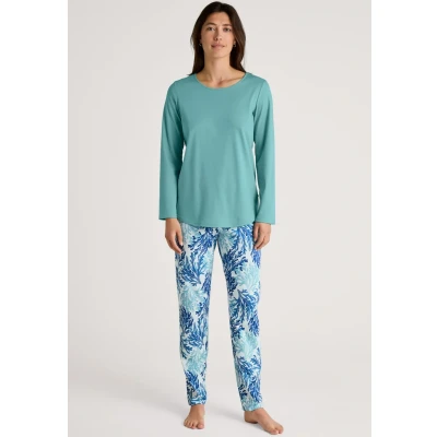 Abbildung von CALIDA Coastal Dreams Pyjama, lang Damen, aus 100% Baumwolle