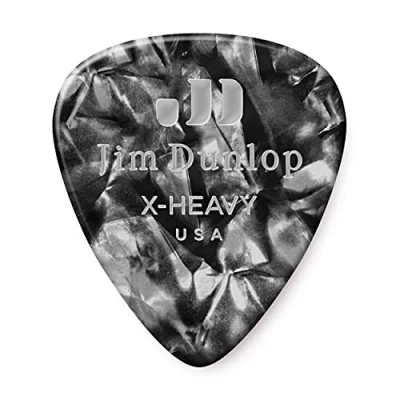 Abbildung von Jim Dunlop 483P02XH Gitarren Plektren (schwarze Perle, 12 Stück)