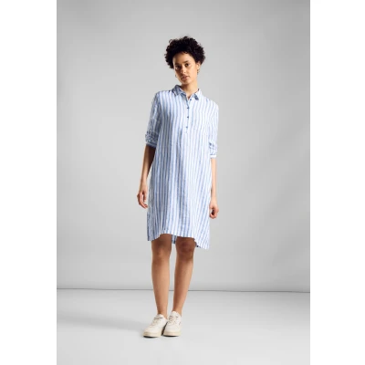 Abbildung von Street One Streifen Blusenkleid, Damen, Größe: 38, Blau