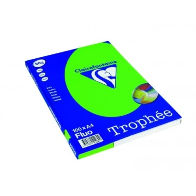 Abbildung von 10 x Clairefontaine Kopierpapier Pollen A4 80g/qm VE=100 Blatt neon gr