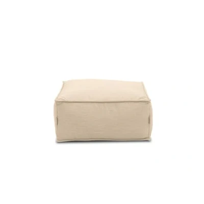 Abbildung von DOMO. collection Outdoor Polsterhocker Wangerooge, Gartenhocker wetterfest, Gartensofa, Gartenmöbel, Sitzsack, Sitz, Luftsack Garten, 75 x 70 45 cm (BxTxH), beige