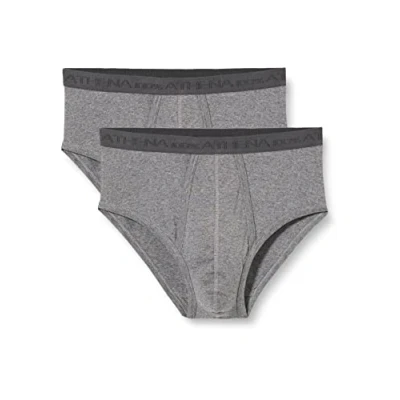 Abbildung von ATHENA Herren Basic Bio 9820 Slip, Grau (Grau meliert 0260), Medium (2er Pack)