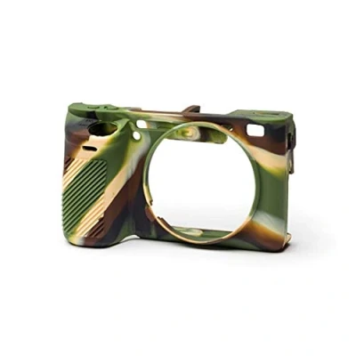 Abbildung von easyCover Silikon Kameratasche Schutz für Ihre Kamera Sony A6500 Camouflage
