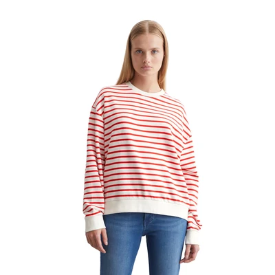 Abbildung von Marc O&#039;Polo Denim CREW NECK Sweatshirt, Damen, Größe: Medium, Medium red