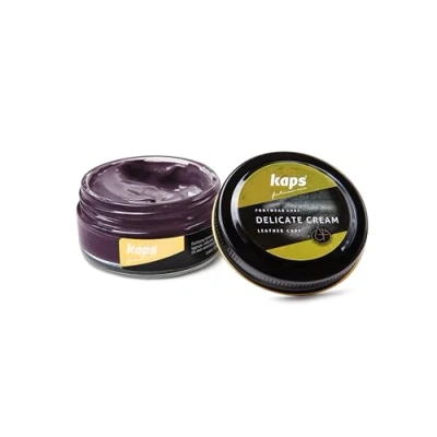 Abbildung von Kaps Schuhcreme für Glattes und Genarbtes Leder Schuhpflege Delicate Cream (102 Dunkellila Dark Lilac)